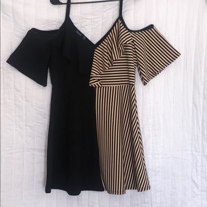 Boohoo Two tone skater dress